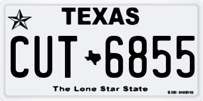 TX license plate CUT6855