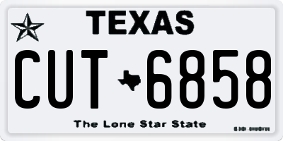 TX license plate CUT6858