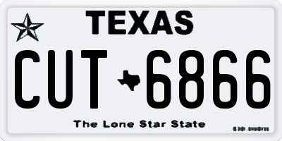 TX license plate CUT6866