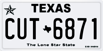 TX license plate CUT6871