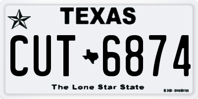 TX license plate CUT6874