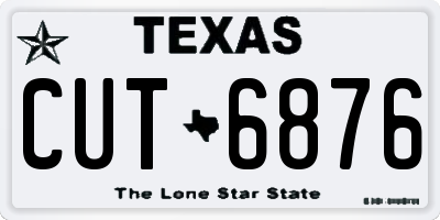TX license plate CUT6876