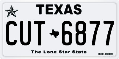 TX license plate CUT6877