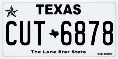 TX license plate CUT6878