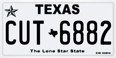 TX license plate CUT6882