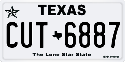 TX license plate CUT6887