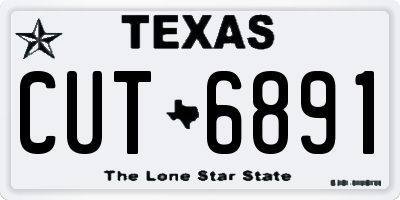 TX license plate CUT6891
