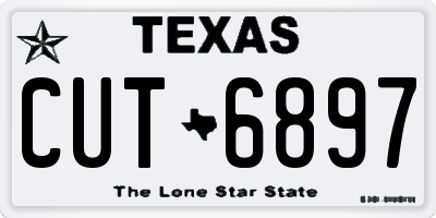 TX license plate CUT6897