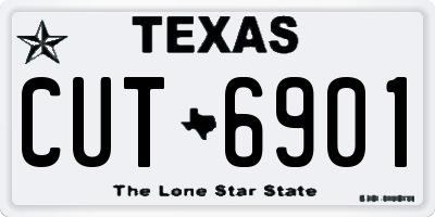 TX license plate CUT6901