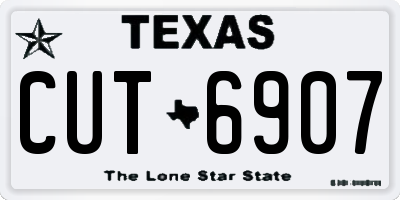 TX license plate CUT6907