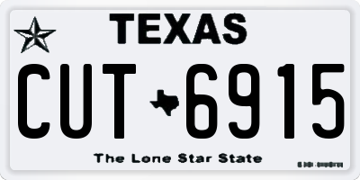 TX license plate CUT6915