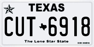 TX license plate CUT6918