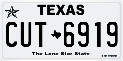 TX license plate CUT6919