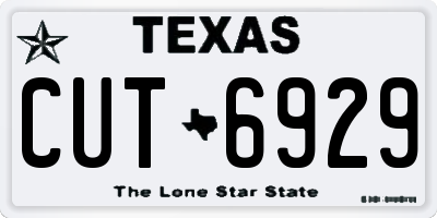 TX license plate CUT6929
