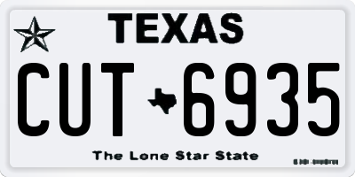 TX license plate CUT6935
