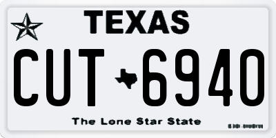 TX license plate CUT6940