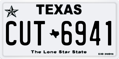 TX license plate CUT6941