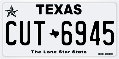 TX license plate CUT6945