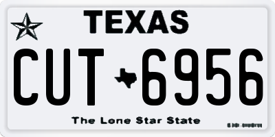 TX license plate CUT6956