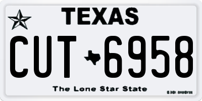 TX license plate CUT6958