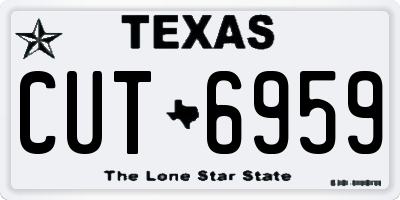 TX license plate CUT6959