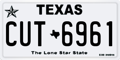 TX license plate CUT6961