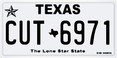 TX license plate CUT6971