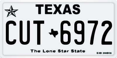 TX license plate CUT6972