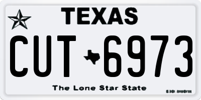 TX license plate CUT6973