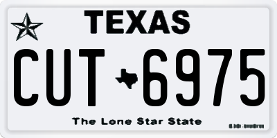 TX license plate CUT6975