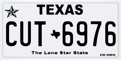 TX license plate CUT6976