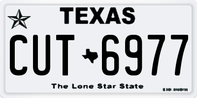 TX license plate CUT6977