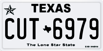 TX license plate CUT6979