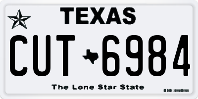 TX license plate CUT6984