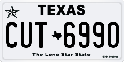 TX license plate CUT6990