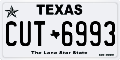 TX license plate CUT6993