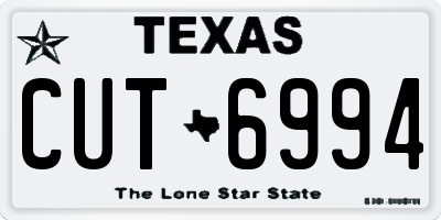 TX license plate CUT6994