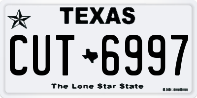 TX license plate CUT6997