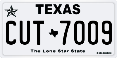 TX license plate CUT7009