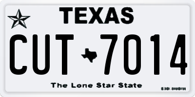 TX license plate CUT7014