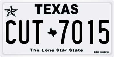 TX license plate CUT7015