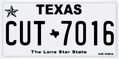 TX license plate CUT7016