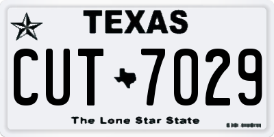 TX license plate CUT7029