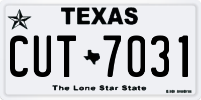 TX license plate CUT7031