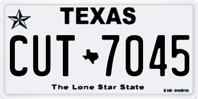 TX license plate CUT7045