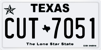 TX license plate CUT7051