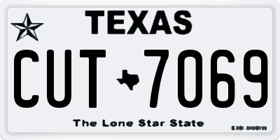 TX license plate CUT7069