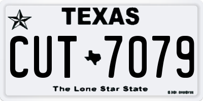 TX license plate CUT7079