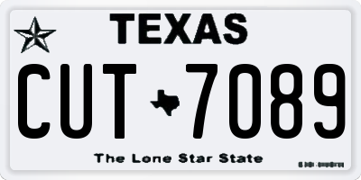 TX license plate CUT7089