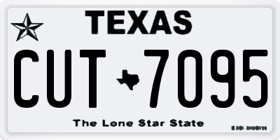 TX license plate CUT7095